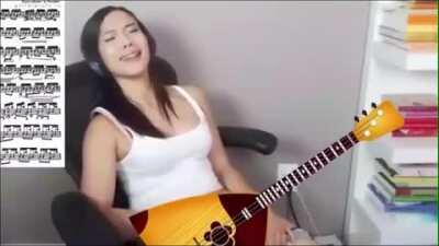 She's very skilled guitarrist