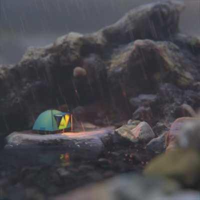 Another beach type mini animation this time with rain the waters a bit weird tho sorry