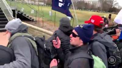 The exact first moment of the storming of the U.S. Capitol today.