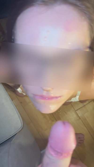 Licking it off my glasses because I wasn’t raised to be wasteful