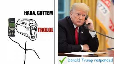 Donald Trum get pranked by trol face!😲😲😲