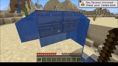 Pro tip: This is how you protect your chest against creepers, explosions and even the Wither. [Easy and early game]