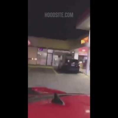 Video of a shootout that occurred this weekend in Pine Bluff, Arkansas. 7 people were shot and injured during the incident. A Citgo gas station, a Wendy’s restaurant, and several vehicles were hit with bullets, according to a press release from the police