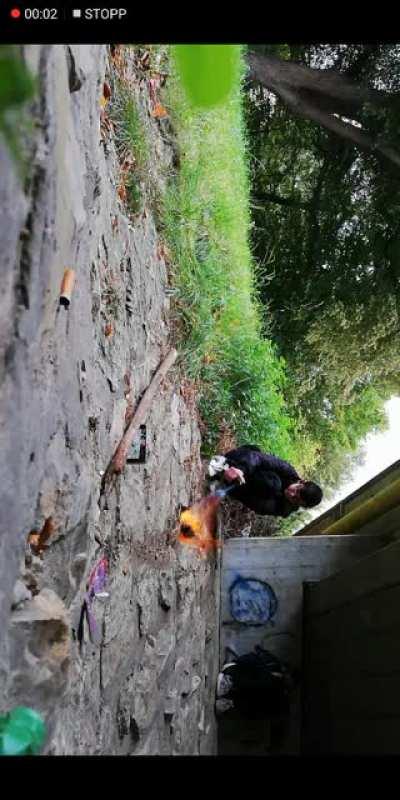 WCGW playing with fire and deodorant (OC)