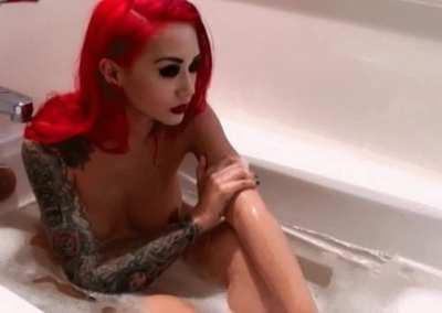 Shotzi taking a bath