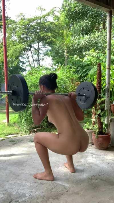 Should I try squats on your dick for my workout?😁