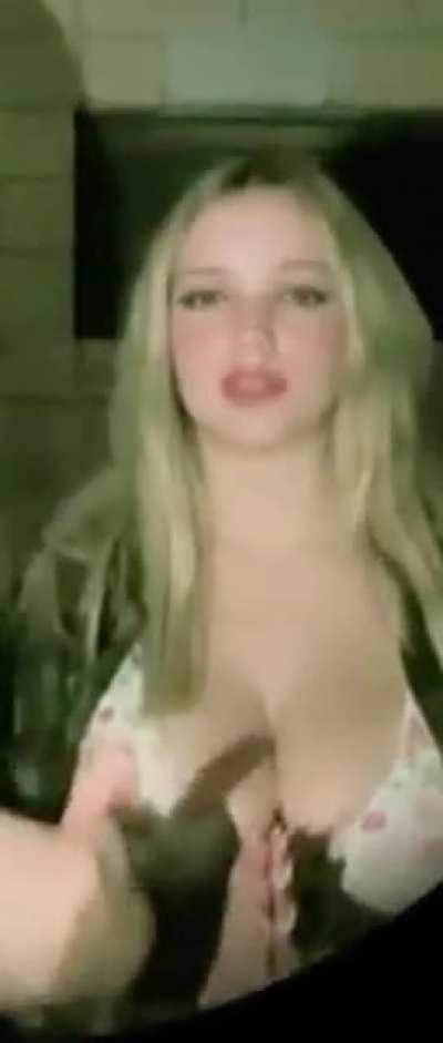 Cropped her friend out just so we could see her better