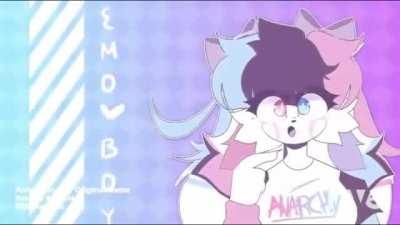 blue lobster emo boy