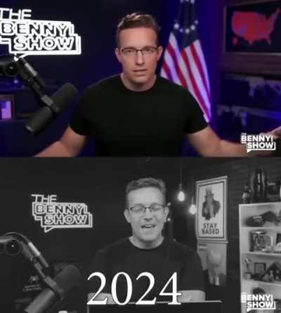 Conservative commentator Benny Johnson’s statements about stock market crashes in 2025 compared to those in 2024