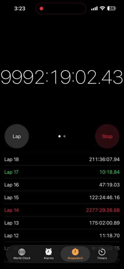 What is going on with the top timer skipping numbers?