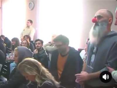 Since Georgian Courts Are a Joke, This Guy Brought the Sound Effects