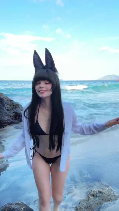 Miyabi swimsuit cosplay