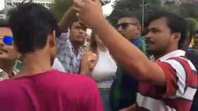 When phorren woman drools on Indian chads