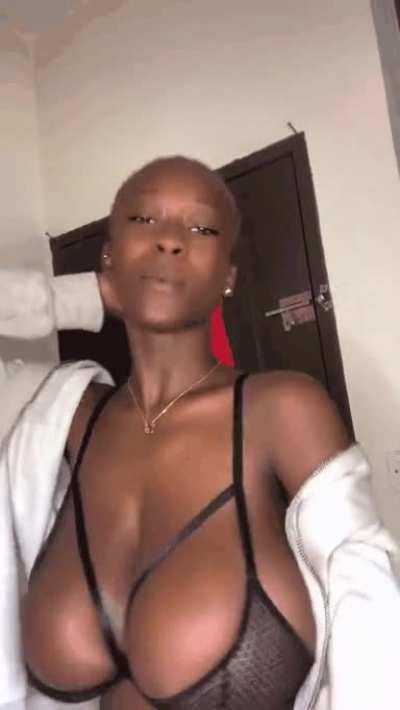 skinny busty african