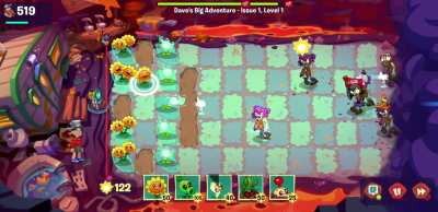 Unfinished Electric Peashooter gameplay in PvZ3