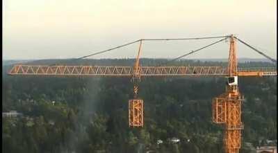 This is how a crane gets taller