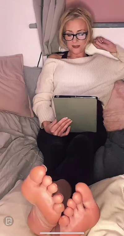 Clare. Showing here mature blonde soles 