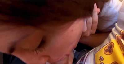 She Made Him Cum on The Plane Then Cleaned Every Drop