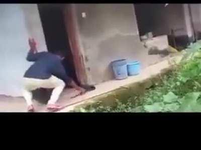 How to catch a snake.