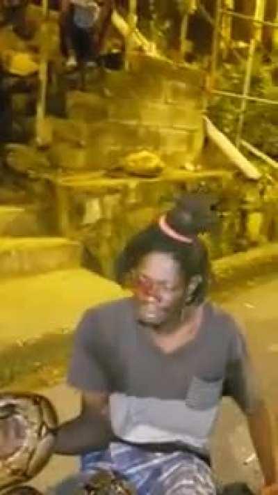 Playing with a snake