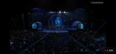 Kid gets on stage at the end of The Game Awards, calmly waits his turn, then trolls everyone, shouting out his 