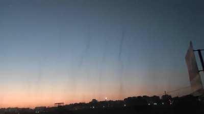 Huge columns of mosquitoes