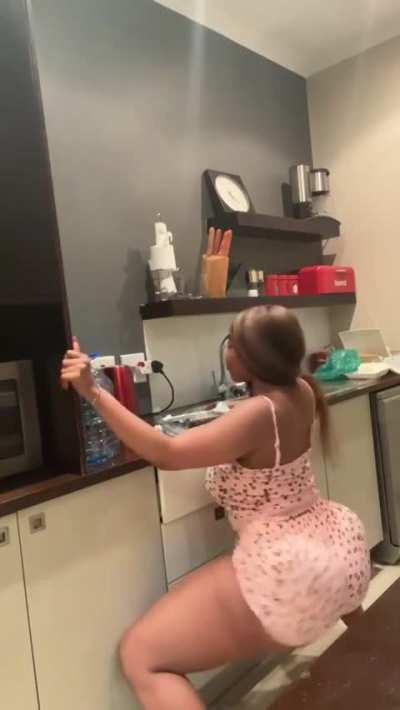 The fact that it’s been two years and she hasn’t let us see it in the thong is insane