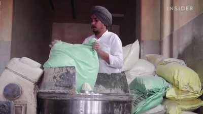 Sikh Golden Temple (in India) feeds 50k-100k people DAILY for FREE regardless of religion/caste/social status.