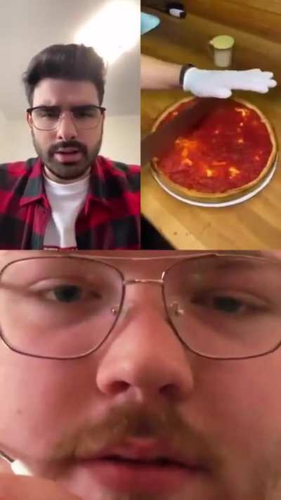 The cheese is under the sauce