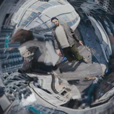 Spinloop3 - animated fly through of bendy city space