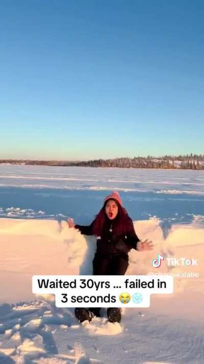 First time to experience snow