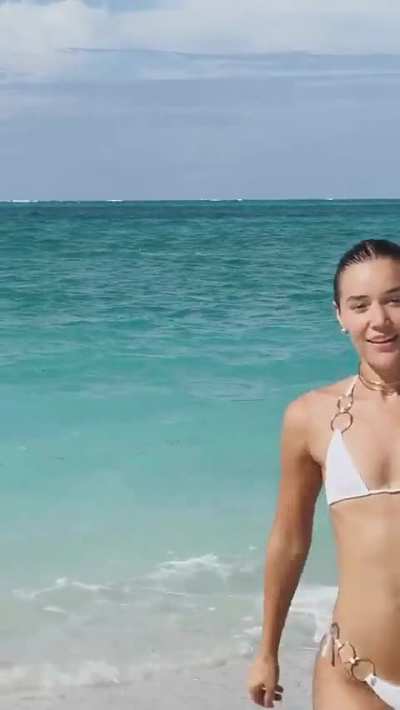 White bikini at a beach - Snapchat - November 13, 2025