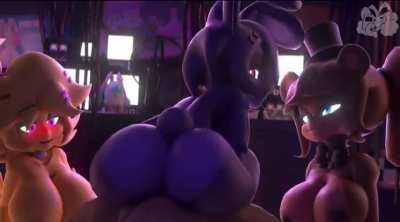 Bonnie Takes Penis While The Girls Watch💞