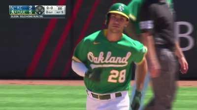 [Highlight] [Highlight] Matt Olson crushes his second home run of the game + a great catch by a fan