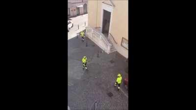 The Combine enforcing a COVID-19 lockdown in Italy