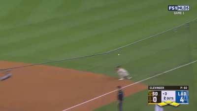 [Highlight] [Highlight] Gavin Lux hits an RBI double to make it 4-0 Dodgers in the 3rd and knock Clevinger out of the game