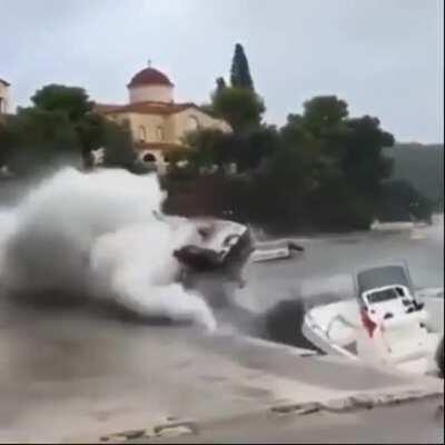 ‘A bit too windy to ride today Mike !’