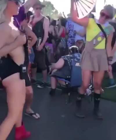 Spray breastmilk at festival