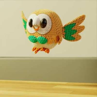 Floofy Rowlet. Extra smol for cuteness and so it actually fit into frame