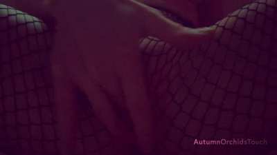 The sun is setting as I reach my hand inside my fishnet stockings to finger my wet pussy to orgasm...