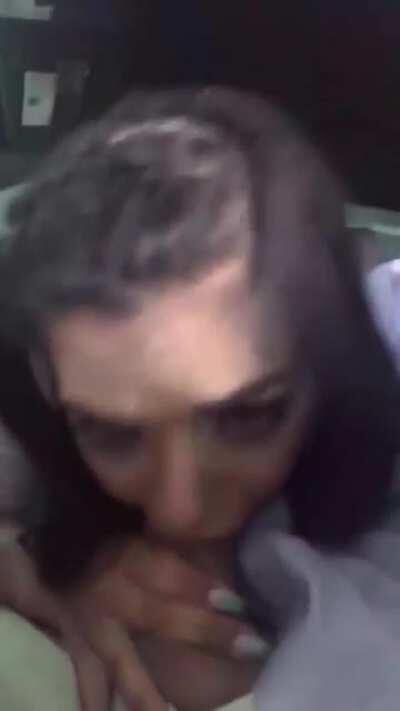 Gina Valentina warming up before scene...