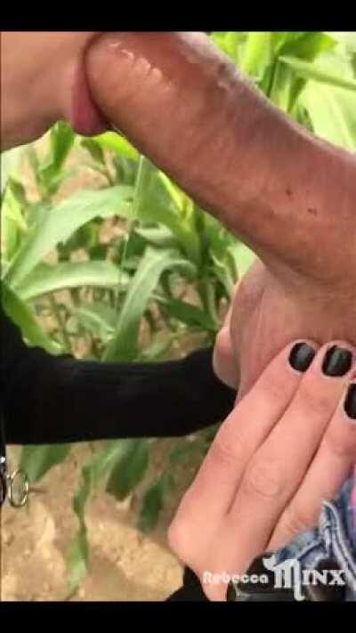 She stopped me in a corn field to GAGA on my BIG COCK - Rebecca Minx [OC]