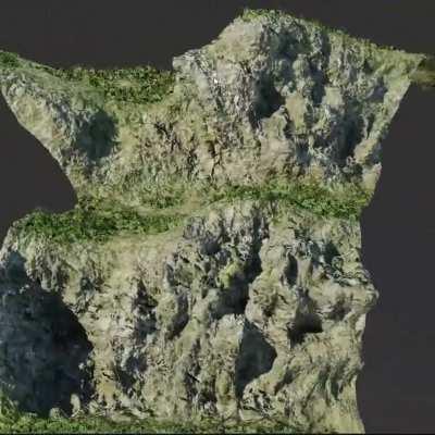 My Geometry Node-based tool to turn any mesh into terrain is available now to download for free !!!