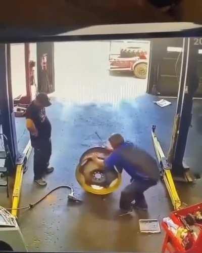 Naked wheel attacks human