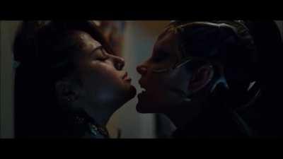 Elisabeth Banks licks Becky G- Power Rangers (2017)