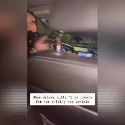 Uber driver pulls out a Glock because the passenger refused to get out
