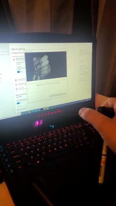 So it turns out my laptop can SEE THROUGH PLASTIC