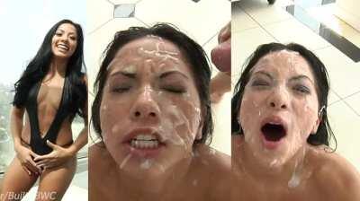 Before & After - Asian Slut Facially BLEACHED By Ten BWCs