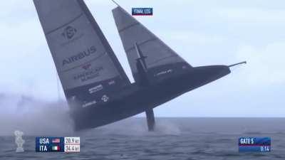 tacking gone wrong at the america's cup