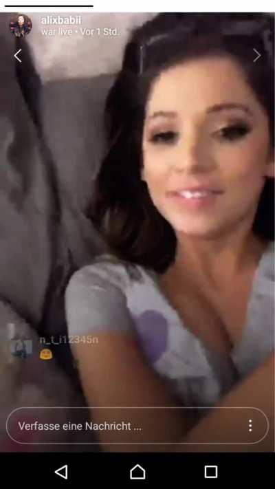 Nip slip on Instagram Live